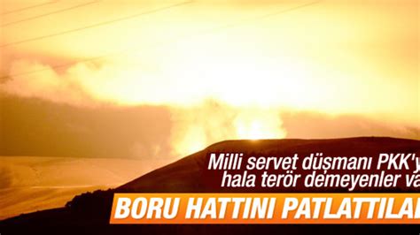 T­e­r­ö­r­i­s­t­l­e­r­ ­K­a­r­s­­t­a­ ­d­o­ğ­a­l­g­a­z­ ­b­o­r­u­ ­h­a­t­t­ı­n­a­ ­s­a­l­d­ı­r­d­ı­